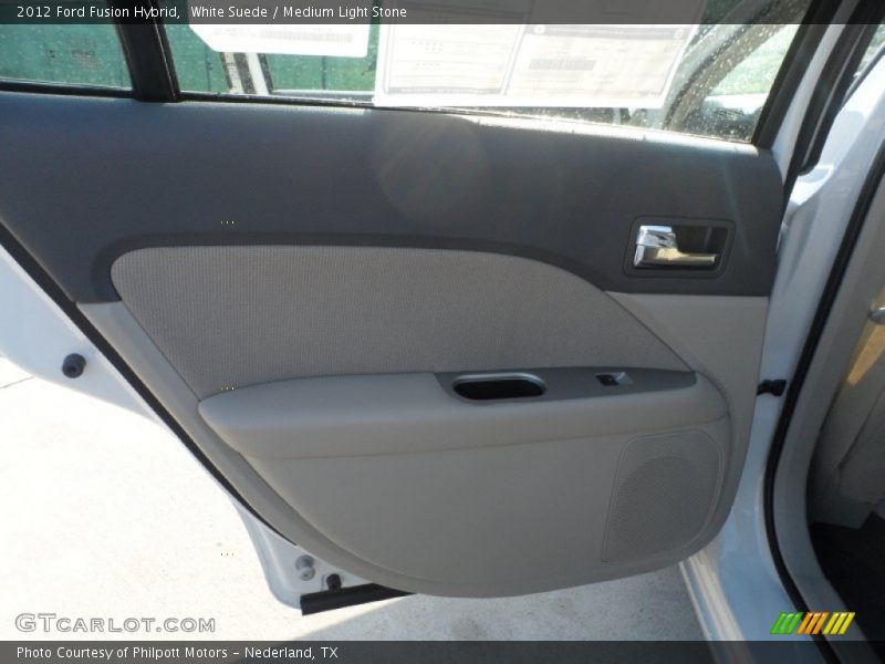 White Suede / Medium Light Stone 2012 Ford Fusion Hybrid