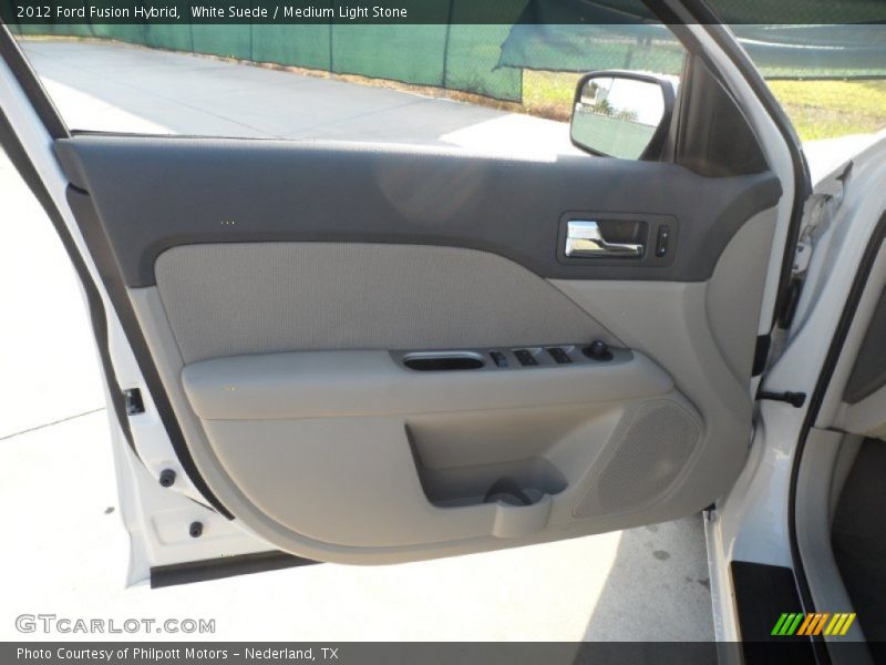 White Suede / Medium Light Stone 2012 Ford Fusion Hybrid