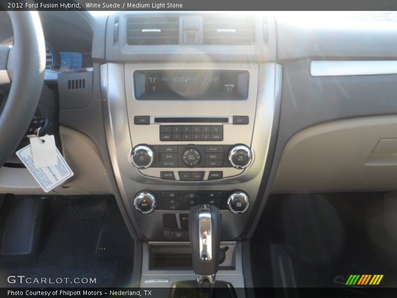 White Suede / Medium Light Stone 2012 Ford Fusion Hybrid