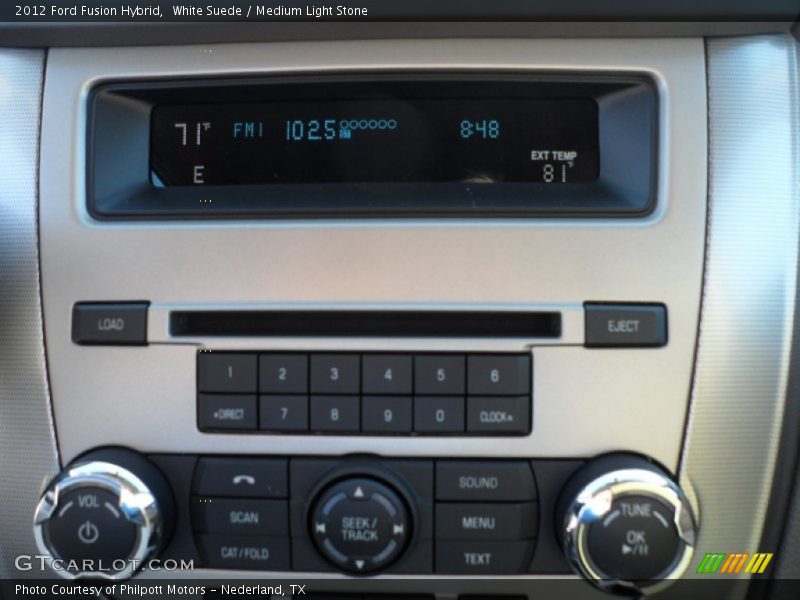 White Suede / Medium Light Stone 2012 Ford Fusion Hybrid