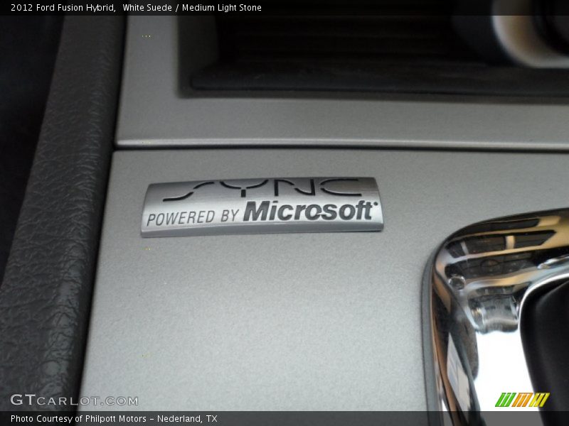 White Suede / Medium Light Stone 2012 Ford Fusion Hybrid