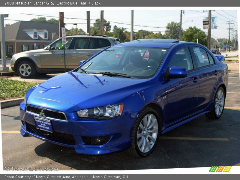 Electric Blue Pearl / Black 2008 Mitsubishi Lancer GTS
