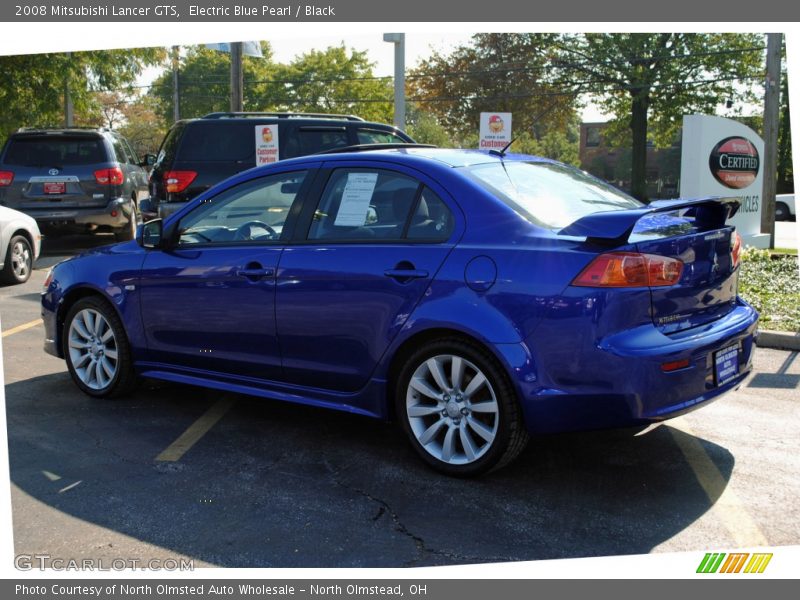 Electric Blue Pearl / Black 2008 Mitsubishi Lancer GTS