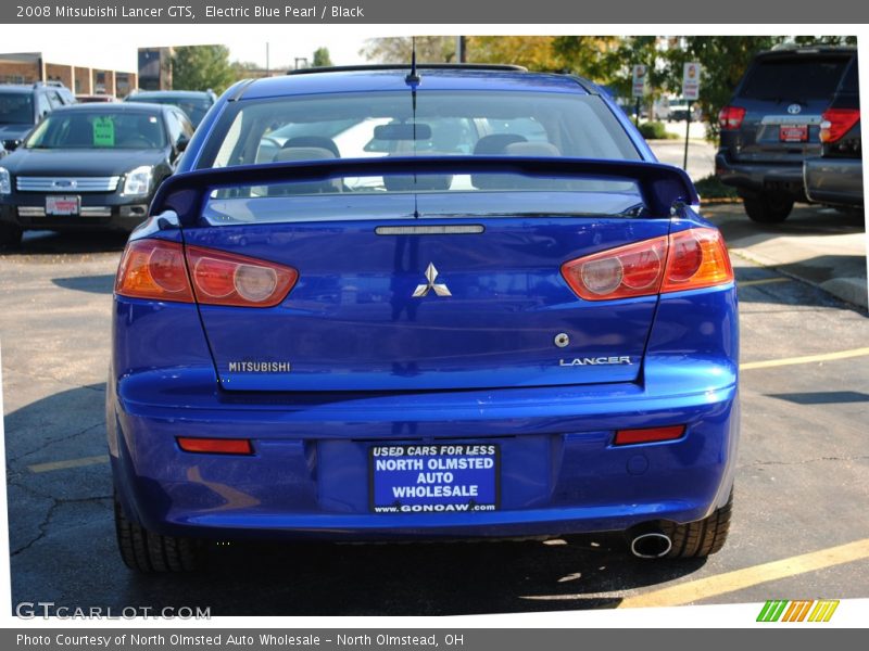 Electric Blue Pearl / Black 2008 Mitsubishi Lancer GTS