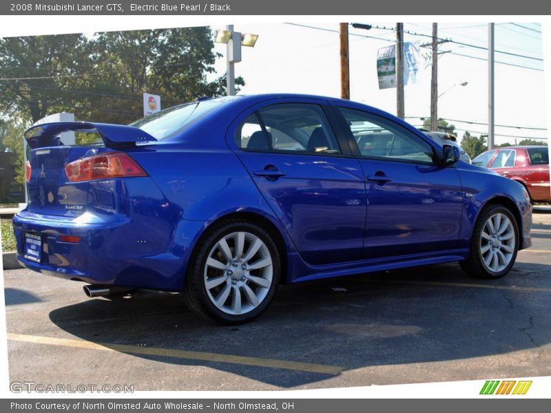 Electric Blue Pearl / Black 2008 Mitsubishi Lancer GTS