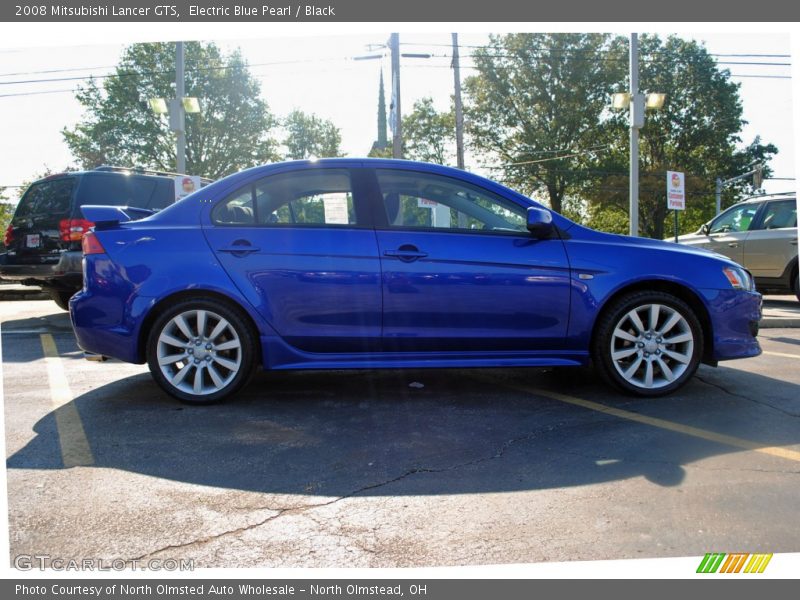 Electric Blue Pearl / Black 2008 Mitsubishi Lancer GTS