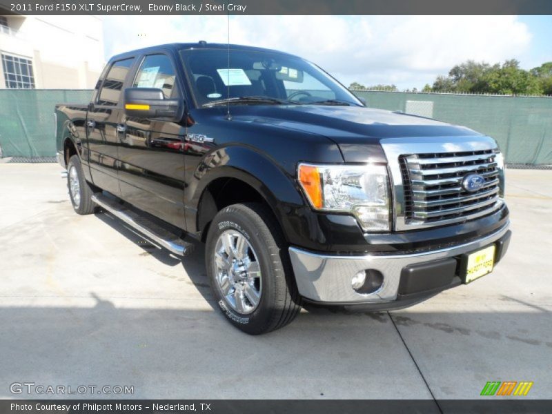 Ebony Black / Steel Gray 2011 Ford F150 XLT SuperCrew