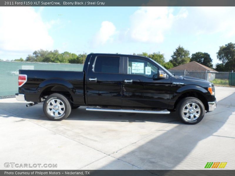 Ebony Black / Steel Gray 2011 Ford F150 XLT SuperCrew