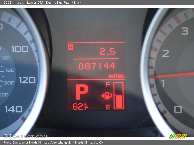 Electric Blue Pearl / Black 2008 Mitsubishi Lancer GTS