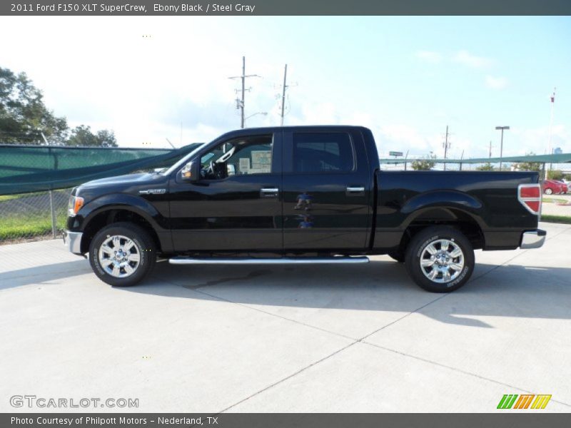 Ebony Black / Steel Gray 2011 Ford F150 XLT SuperCrew