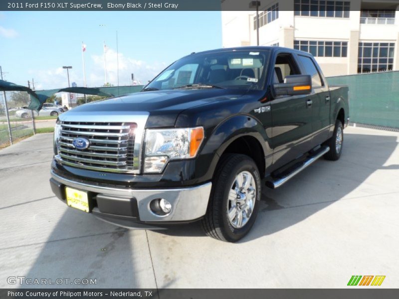 Ebony Black / Steel Gray 2011 Ford F150 XLT SuperCrew