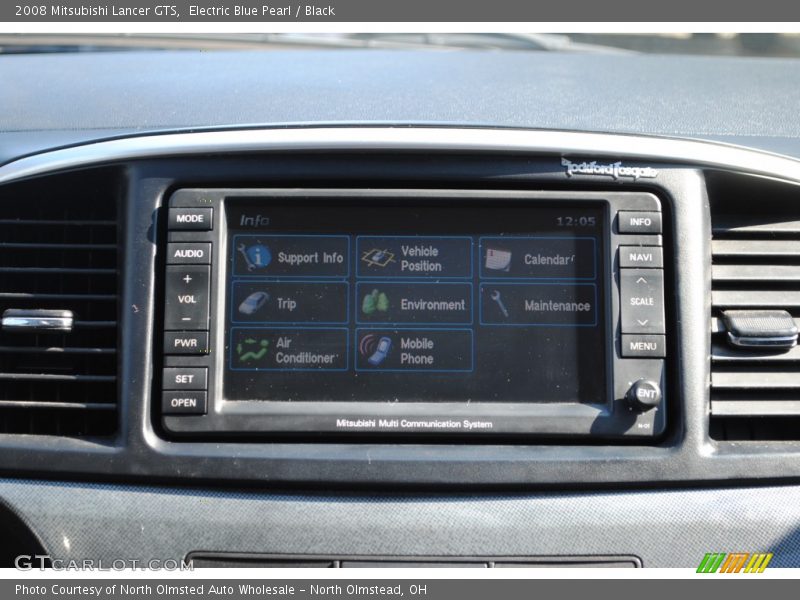 Electric Blue Pearl / Black 2008 Mitsubishi Lancer GTS