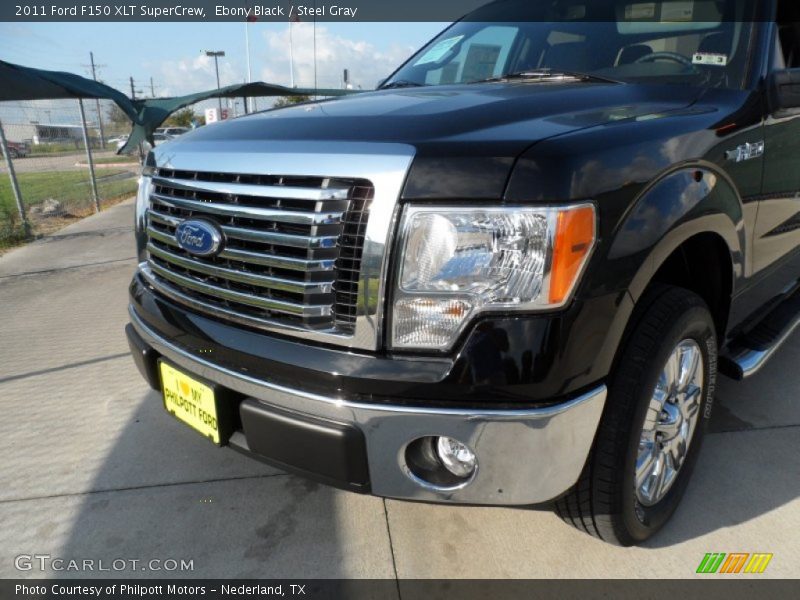 Ebony Black / Steel Gray 2011 Ford F150 XLT SuperCrew