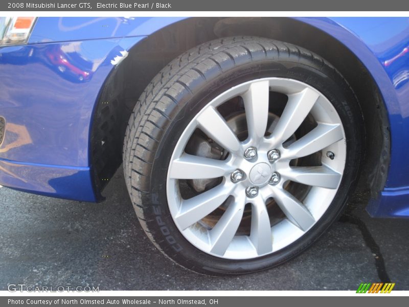 Electric Blue Pearl / Black 2008 Mitsubishi Lancer GTS
