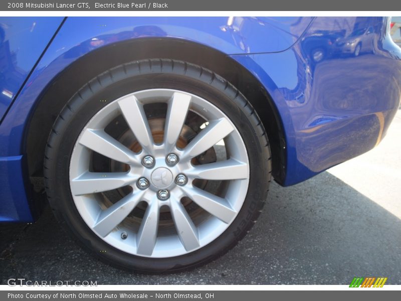 Electric Blue Pearl / Black 2008 Mitsubishi Lancer GTS