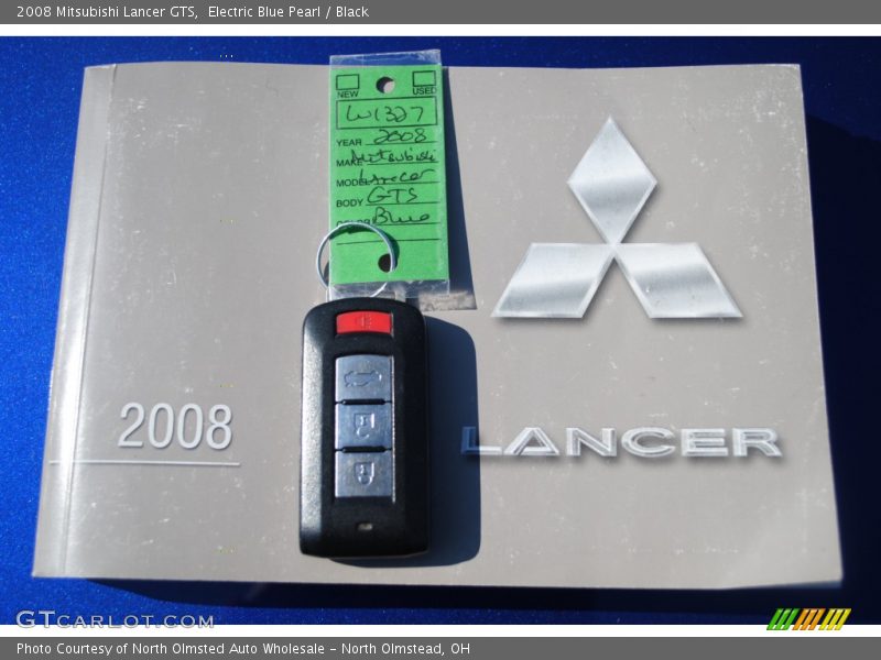 Electric Blue Pearl / Black 2008 Mitsubishi Lancer GTS