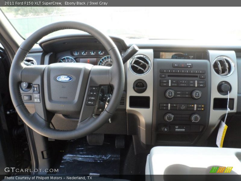 Ebony Black / Steel Gray 2011 Ford F150 XLT SuperCrew