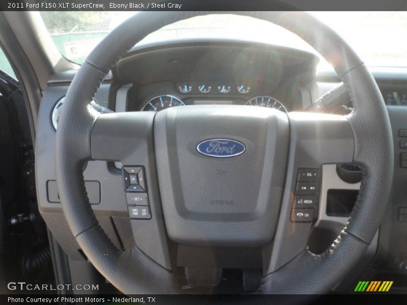 Ebony Black / Steel Gray 2011 Ford F150 XLT SuperCrew