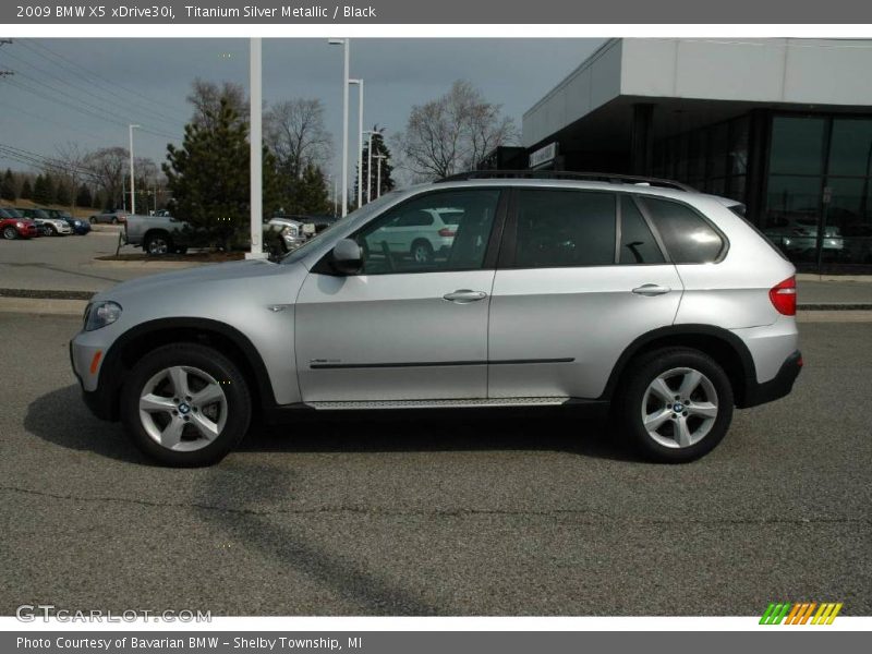 Titanium Silver Metallic / Black 2009 BMW X5 xDrive30i