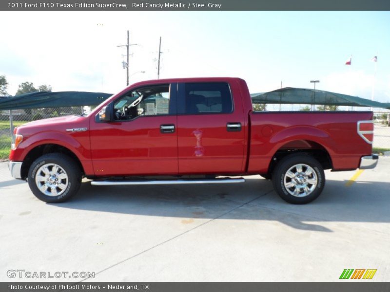 Red Candy Metallic / Steel Gray 2011 Ford F150 Texas Edition SuperCrew