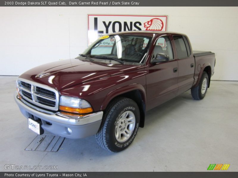 Dark Garnet Red Pearl / Dark Slate Gray 2003 Dodge Dakota SLT Quad Cab