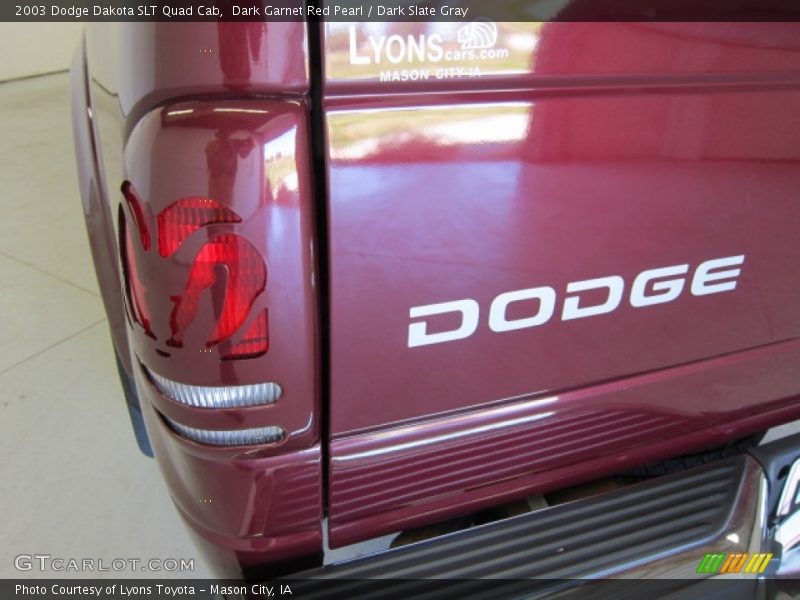 Dark Garnet Red Pearl / Dark Slate Gray 2003 Dodge Dakota SLT Quad Cab