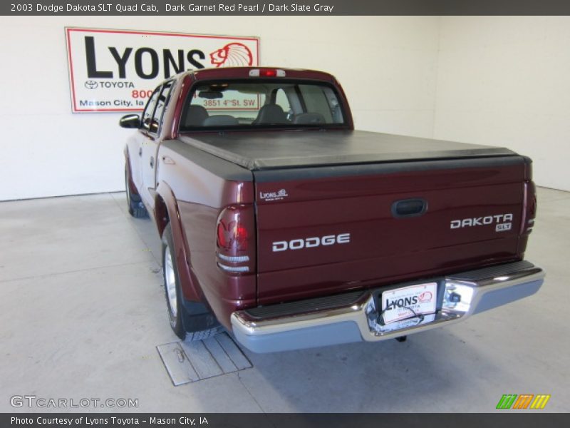 Dark Garnet Red Pearl / Dark Slate Gray 2003 Dodge Dakota SLT Quad Cab