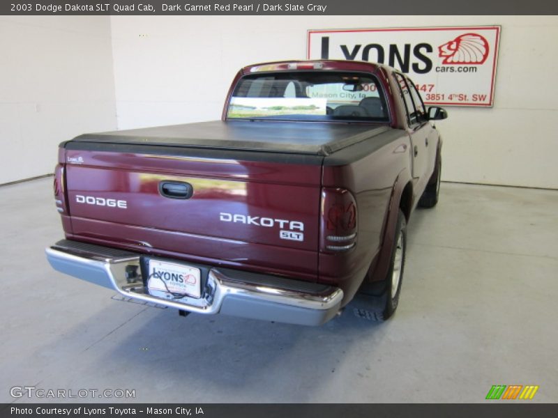 Dark Garnet Red Pearl / Dark Slate Gray 2003 Dodge Dakota SLT Quad Cab