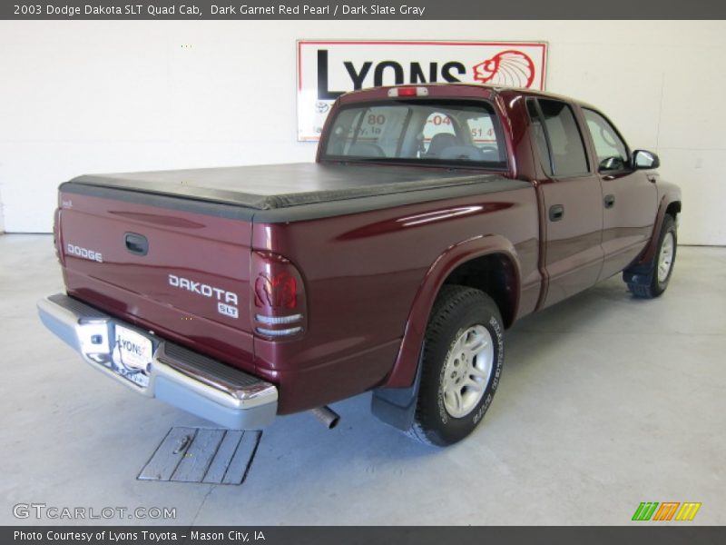 Dark Garnet Red Pearl / Dark Slate Gray 2003 Dodge Dakota SLT Quad Cab