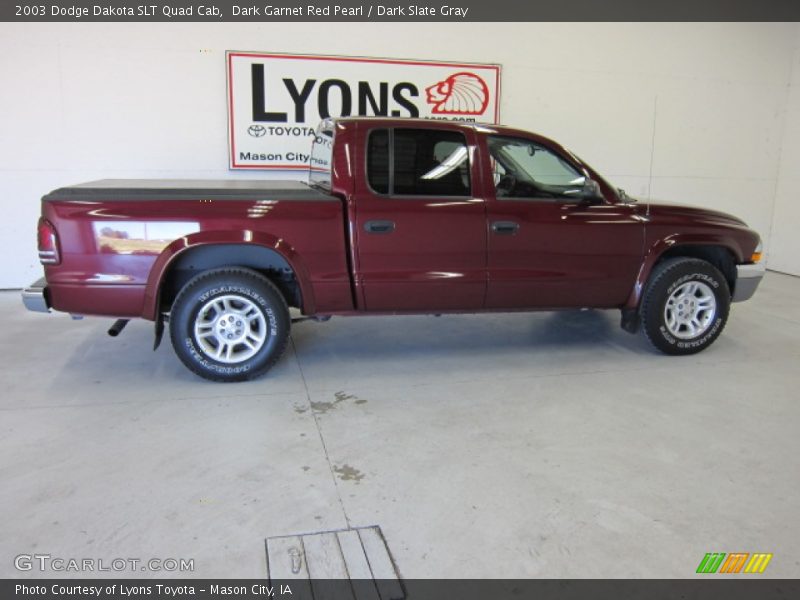 Dark Garnet Red Pearl / Dark Slate Gray 2003 Dodge Dakota SLT Quad Cab