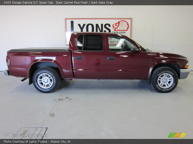 Dark Garnet Red Pearl / Dark Slate Gray 2003 Dodge Dakota SLT Quad Cab