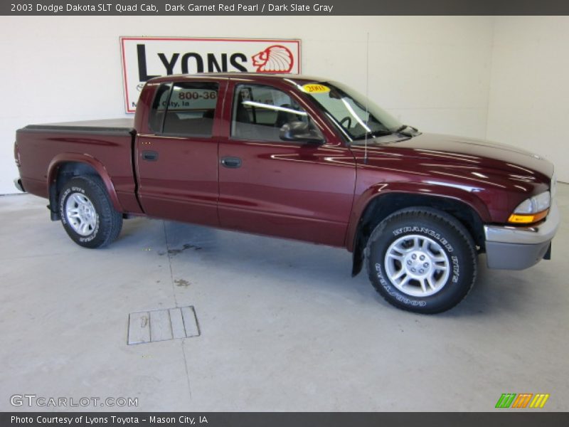 Dark Garnet Red Pearl / Dark Slate Gray 2003 Dodge Dakota SLT Quad Cab