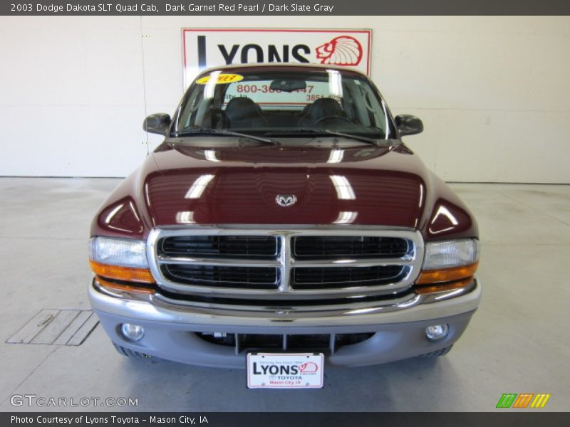 Dark Garnet Red Pearl / Dark Slate Gray 2003 Dodge Dakota SLT Quad Cab