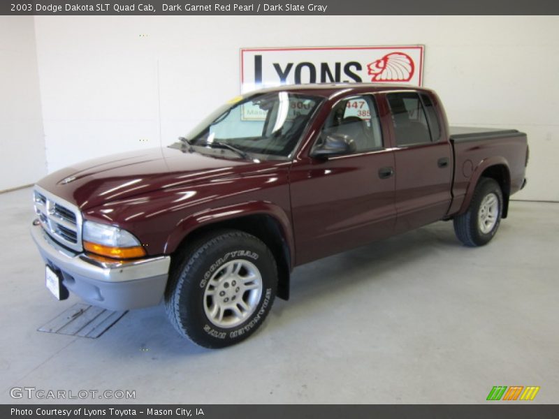 Dark Garnet Red Pearl / Dark Slate Gray 2003 Dodge Dakota SLT Quad Cab