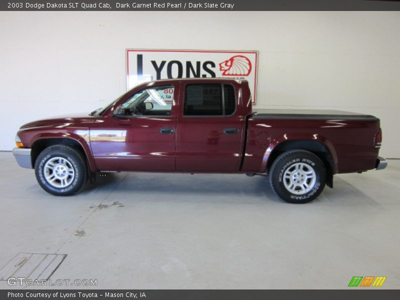 Dark Garnet Red Pearl / Dark Slate Gray 2003 Dodge Dakota SLT Quad Cab