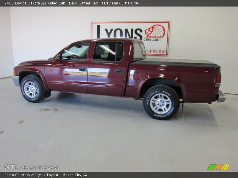 Dark Garnet Red Pearl / Dark Slate Gray 2003 Dodge Dakota SLT Quad Cab