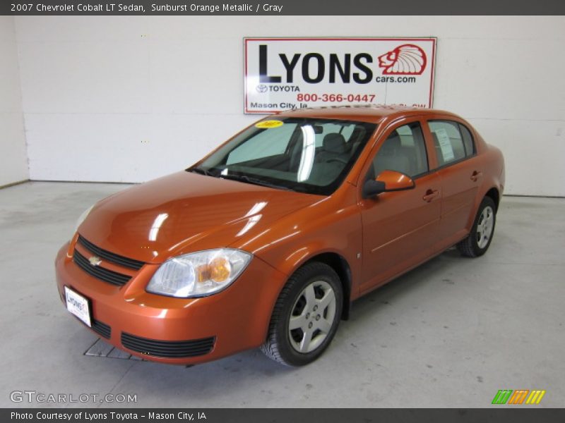 Sunburst Orange Metallic / Gray 2007 Chevrolet Cobalt LT Sedan