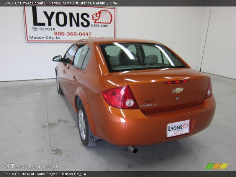 Sunburst Orange Metallic / Gray 2007 Chevrolet Cobalt LT Sedan