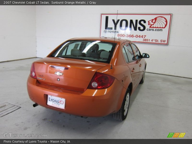 Sunburst Orange Metallic / Gray 2007 Chevrolet Cobalt LT Sedan