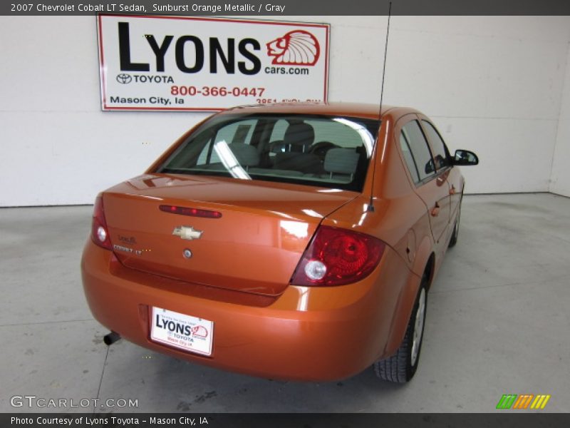 Sunburst Orange Metallic / Gray 2007 Chevrolet Cobalt LT Sedan