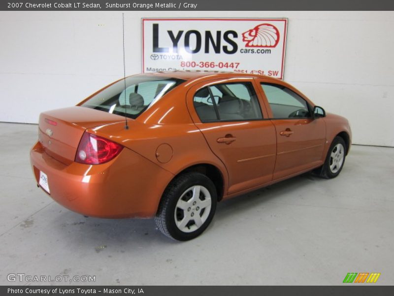 Sunburst Orange Metallic / Gray 2007 Chevrolet Cobalt LT Sedan