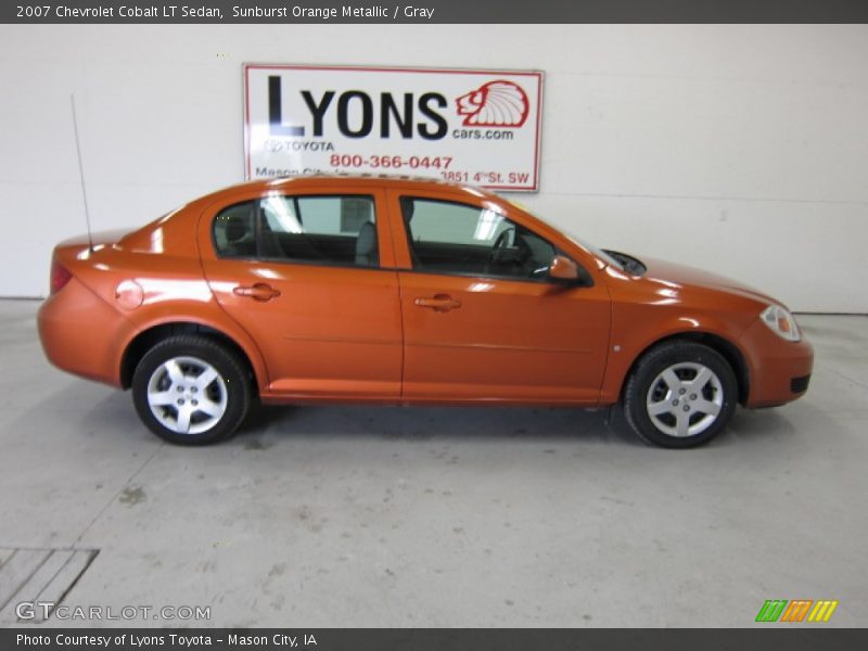 Sunburst Orange Metallic / Gray 2007 Chevrolet Cobalt LT Sedan