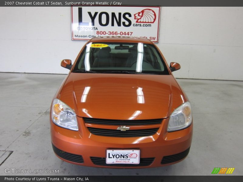 Sunburst Orange Metallic / Gray 2007 Chevrolet Cobalt LT Sedan