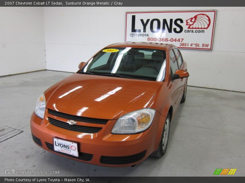 Sunburst Orange Metallic / Gray 2007 Chevrolet Cobalt LT Sedan