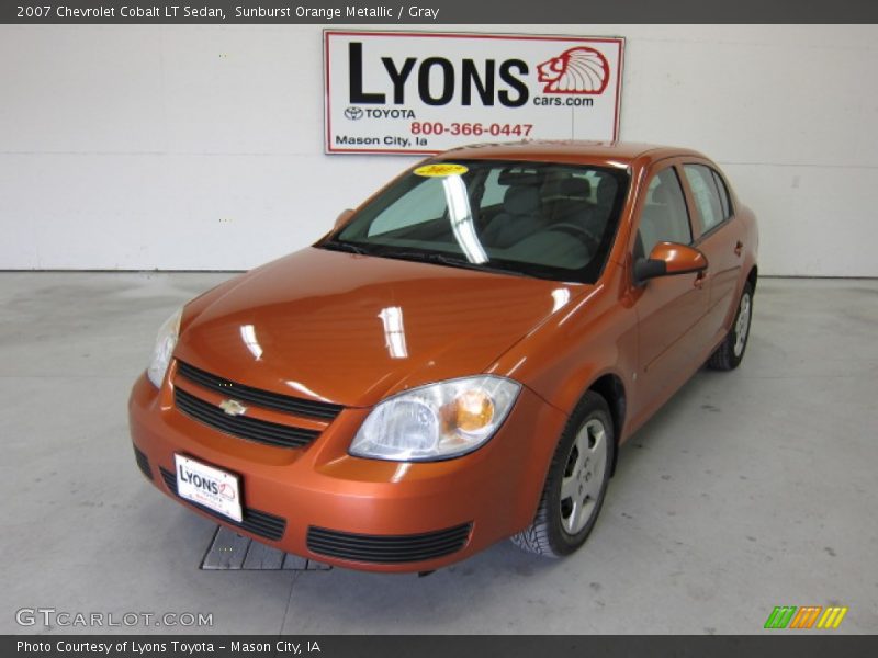 Sunburst Orange Metallic / Gray 2007 Chevrolet Cobalt LT Sedan