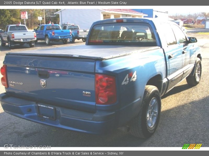 Atlantic Blue Pearl / Medium Slate Gray 2005 Dodge Dakota SLT Quad Cab 4x4