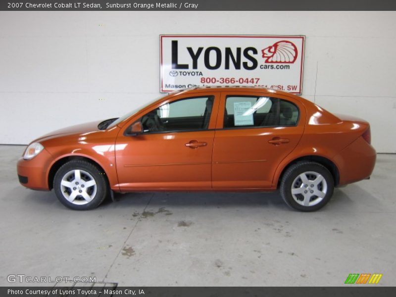 Sunburst Orange Metallic / Gray 2007 Chevrolet Cobalt LT Sedan