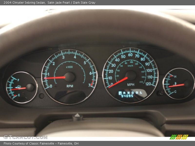 Satin Jade Pearl / Dark Slate Gray 2004 Chrysler Sebring Sedan