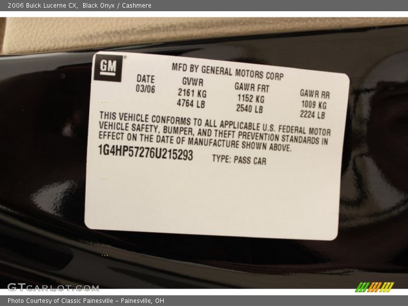Black Onyx / Cashmere 2006 Buick Lucerne CX
