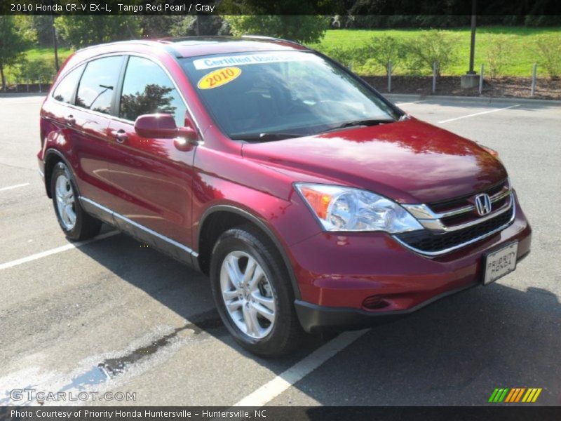 Tango Red Pearl / Gray 2010 Honda CR-V EX-L